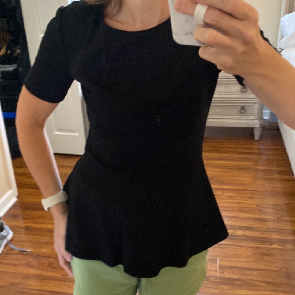 Peplum black top
